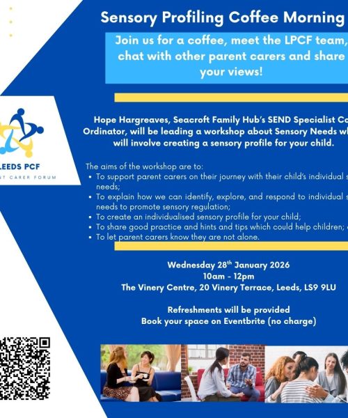Sensory Needs Workshop and Coffee Morning